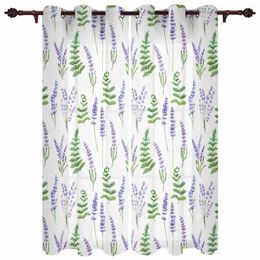 Curtain Lavender Texture Plants Modern Curtains For Living Room Home Decoration El Drapes Bedroom Fancy Window Treatments