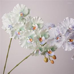 Decorative Flowers 3pcs/pack 9Head Phalaenopsis Latex Film Fake For Home Decoration Butterfly Orchid Wedding Party Table Flower Arrangement