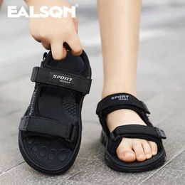 Sandals Childrens Summer Boys Leather Sandals Baby Shoes Childrens Flat Shoes Sports Shoes Soft and Non slip Casual Childrens Girls SandalsL240510