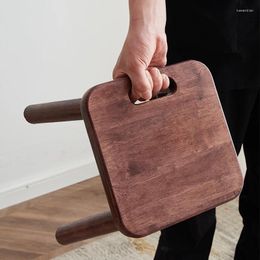 Kitchen Storage All Solid Wood Walnut Stool Shoe Children's Small Mazar Leisure