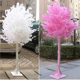 New 5feet Height White Artificial Ginkgo Biloba Leaf Maidenhair Trees Roman Columns Road Cited For Wedding Mall Opened Props ZZ