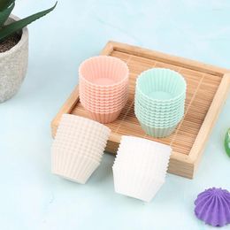 Baking Moulds 10Pcs/set Silicone Cake Mold Round Shaped Muffin Cup Mini Kitchen Tool DIY Decorating Tools