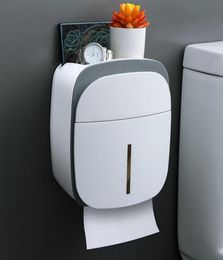 Toilet Paper Holders Multifunction Waterproof Holder Wall Mounted With Drawer Punch Bathroom Tissue Shelf Storage Box Wc Acces3911303