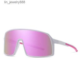 2022 pink large frame Polarised sports sunglasses unbreakable for cycling