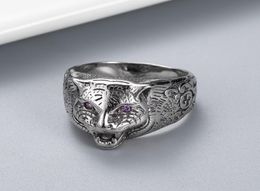 Fashion Tiger Head Domineering Man Ring Creative Retro Ring High Quality 925 Silver Plated Ring Jewellery Supply7940104