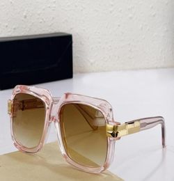 Pink Crystal Square Sunglasses 607 Brown Smoke Man Fashion Sun Glasses UV400 Protection Eyewear with box8507083
