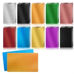 Gift Wrap Metal Engraving Blanks Colorful Aluminum Sheet Laser Business Card Multipurpose DIY Cards