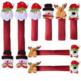 Party Decoration Christmas Supplies Creative Cute Home Refrigerator Handle Gloves Microwave Oven Protective Cover Decor 2024