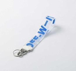 Luxury White Key Rings Brand Keychains Clear Rubber Jelly Letter Print Keys Ring Fashion Men Women Canvas Keychain Camera Pendant 9371653