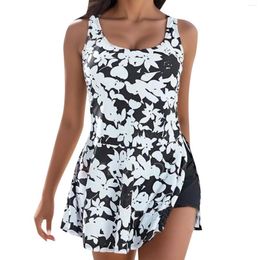Women's Swimwear Plus Size Floral Print Tankini Sets For Womens 2 Piece Swimsuits Padded Bathing Suit 2024 Summer Casual Elegant Female