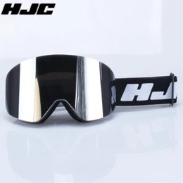 HJC Ski Goggles with Magnetic Double Layer Lens Magnet Skiing Anti-fog Snowboard Goggles Men Women Ski Glasses Eyewear more lens 240422