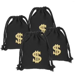 Gift Wrap Dollar Draw String Bags Storage Zip Candy Toy Clothes Sign Party Canvas Drawstring Pouches Treat