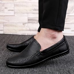 Casual Shoes Man Boat Shoe Genuine Leather Men Breath Slip On Driving Handmade Moccasins Leisure Walk Loafers