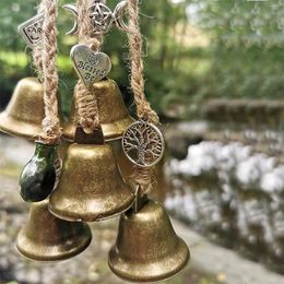 Party Supplies 6pcs/Set Christmas Small Bell Pendant Hanging Ornament Decorations Metal Jingle Bells Supply For Yard Garden Home Door