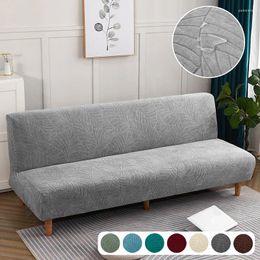 Chair Covers Striped Jacquard Sofa Bed Cover Without Armrests Water-skiing Fabric Solid Colour Slipcover Living Room Stretch Settee Case