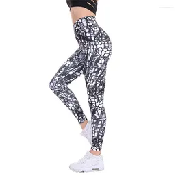 Yoga Outfits Women Leggings White Python Print Fitness Running Tights Female Elastic Athletic Pants Legging High Waist Sport