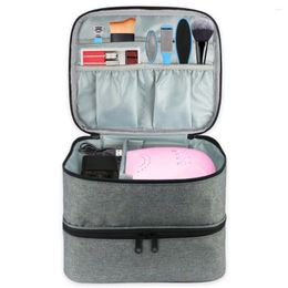 Storage Bags Organiser Essential Oils Holder Cosmetic Handbag Double Layer Design Nail Polish Bag Carrying Case