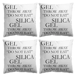 Pillow Aertemisi Set Of 4 Silica Gel Do Not Eat Throw Away Package Square Covers Cases Pillowcases 45cm X