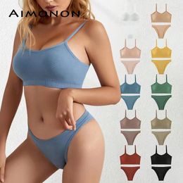 Bras Sets European And American Plus Size Sexy Sling Women's Underwear Panties Suit Sports Bra Push-up