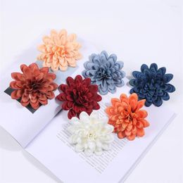 Decorative Flowers 5PCS Artificial Chrysanthemum Heads Multi-layer Hydrangea Flower For Wedding Centrepieces Arrangements Home Garden Decor