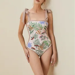 Women's Swimwear Sexy Bikini 2024 One Piece Complete SwimsuitWomen Floral Print Plus Size Push Up Bathing Suit Summer Beach
