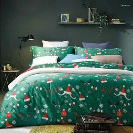 Bedding Sets Four-piece Bedroom Bed Christmas Light Luxury Thick Double-layer Warm Quilt Cover Fashion Simple Family El