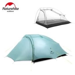 Tents and Shelters Naturehike Ultralight 2-Person Camping Tent 20D Nylon Waterproof Outdoor Large Space Windproof 3 Season TentQ240511