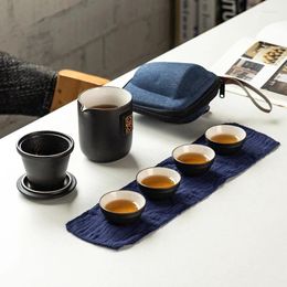 Teaware Sets Chinese Ceramic Teapot Gaiwan Tea Cup A Portable Travel Drinkware With Bag