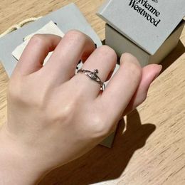 Designer High version Westwoods mini Saturn ring for women light luxury fashionable and versatile niche movable Nail