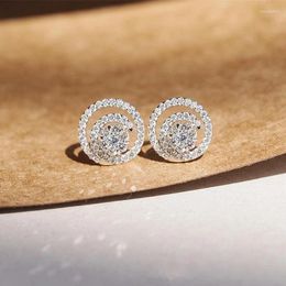 Stud Earrings Huitan Chic Shaped With Shiny CZ Stone For Women 2024 Ly Designed Ear Piercing Fashion Jewellery