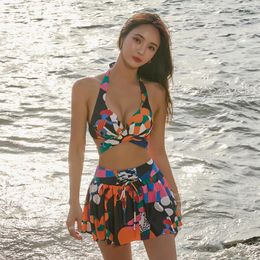 Women's Swimwear 2024 Bikini Two Piece With Skirt Large Size Beach Costumes Wholesale And Retail