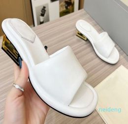 Designer -Summer women beautiful sandals Elegant low heel shoes Casual comfortable outdoor soft beach slippers