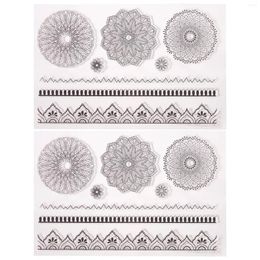 Storage Bottles 2 Pcs Mandala Stamp Clear Stamps Card Making DIY Crafts Scrapbook Silicone Stampers Flower Themed Po Rubber