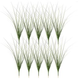 Decorative Flowers 10 Pcs Simulated Grass Fake Plant For Home Potted Faux Plants Indoor Silk Cloth Realistic