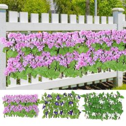 Decorative Flowers Artificial Garden Fence Net Outdoor Courtyard Wall Decoration Fake Green Leave Plant Decor