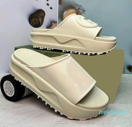 Designer -Sandals Slippers Summer Men Women Shoes Shaped Multicolor Flora Slides Molded footbed in black rubber sole