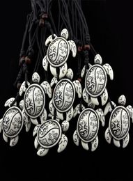 Jewellery Whole 12PCSLOT Tribal Totem Faux Bone Resin Carved frog sun Sea Turtle Pendant Necklace Tortoise Amulet Talisman Gift3739985