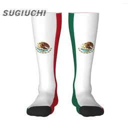 Men's Socks Mexico Flag Polyester 3D Printed For Men Women Casual High Quality Kawaii Street Skateboard