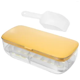 Storage Bottles Ice Cubes Tray Lid Makers Set Trays Lids Making Mold Plastic Freezer Machines Home