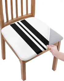 Chair Covers Black White Strips Elasticity Cover Office Computer Seat Protector Case Home Kitchen Dining Room Slipcovers
