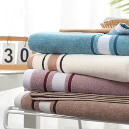 Towel Striped Thick Bath Towels Cotton Hand Face Hair Soft Comfortable Family Bathroom El Adult Children Toalhas De Banho