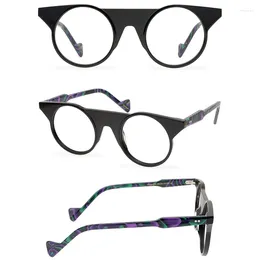 Sunglasses Frames Belight Optical Fancy Design Colourful Acetate Round Shape Men Women Vintage Retro Prescription Eyeglasses Frame Eyewear