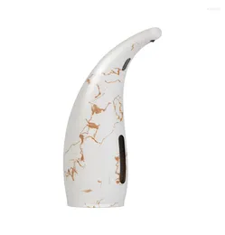 Liquid Soap Dispenser Light Coloured Marble Pattern Automatic 300ml Touchless Battery Operated Electric Dispener Volume Control