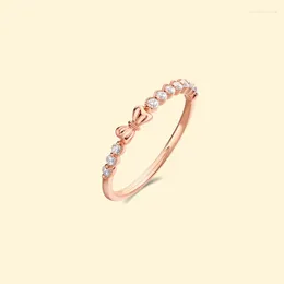 Cluster Rings 925 Sterling Silver Rose Gold Zircon For Women Luxury Jewellery Promise Engagement Wedding In Ring Free Delivery