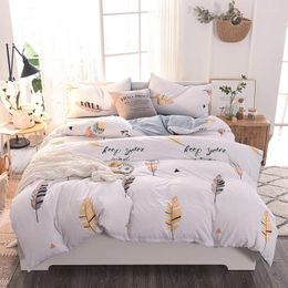 Bedding Sets Nordico Cotton Set With Duvet Cover Bed Sheet Pillowcase Children 4pcs Feather Pineapple Elk Kids Linen