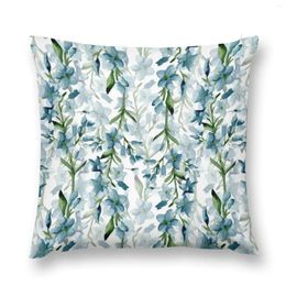 Pillow Blue Branches Throw Embroidered Cover Decorative S Cases Luxury Sofa