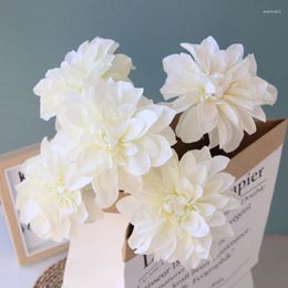 Decorative Flowers 10Pcs Artificial Flower Bouquet Dahlia Wedding Decoration Home Accessories Arrangement