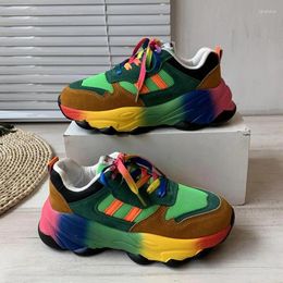 Casual Shoes Women's Sneakers Running Footwear Spring Autumn Outdoor Sports Multicolor Leisure Comfortable Frenulum Tennis