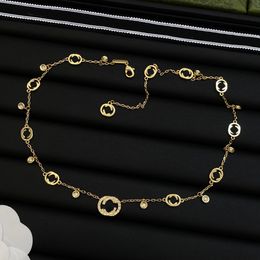 Fashion Nuovo regalo di collana, nuovo regalo di gioielli S925 Gold per amici Regalo di Halloween di Natale di San Valentino, consegna rapida da Spot Cipant Collane Gioielli