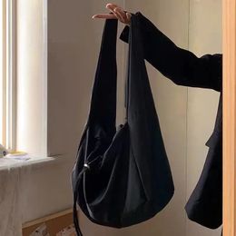 Nylon Crossbody Bags for Women Folds Underarm Canvas Bag Female Large Capacity Casual Handbag Womens Satchel Purses 240508